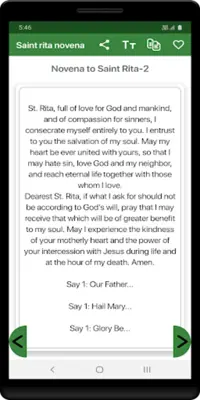 Saint rita novena android App screenshot 2